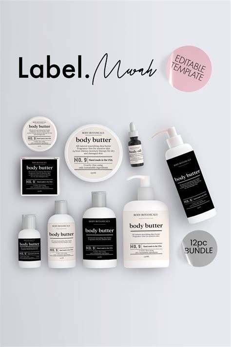 Cosmetic Label Templates