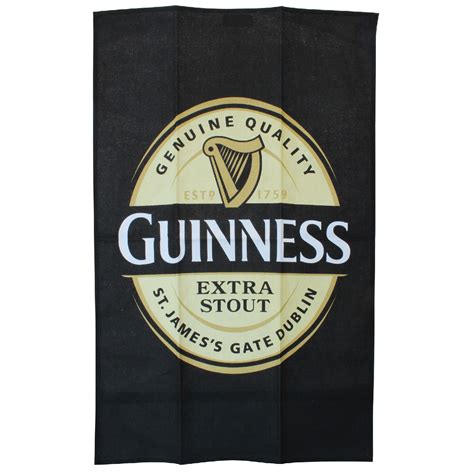 Buy Official Guinness 100 Cotton Towel With Label Carrolls Irish Ts