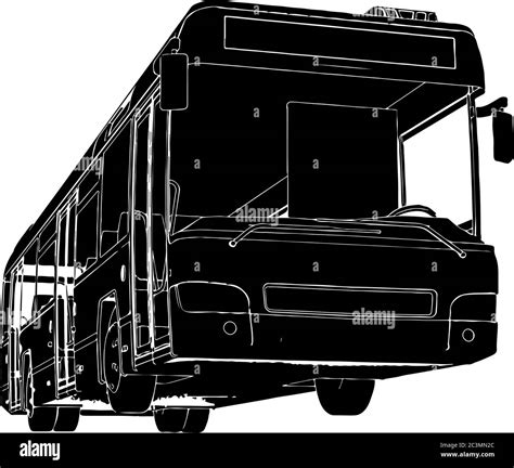City Bus Silhouette Vector Stock Vector Image And Art Alamy