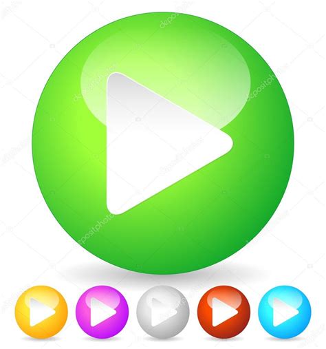 Round 3d Play Button Set Stock Vector Image By ©vectorguy 72939851