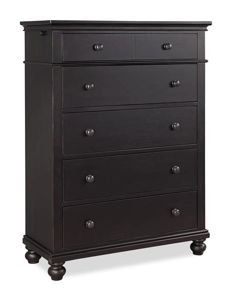 Oxford Rubbed Black 5 Drawer Chest 536224811 At Turners Fine Furniture