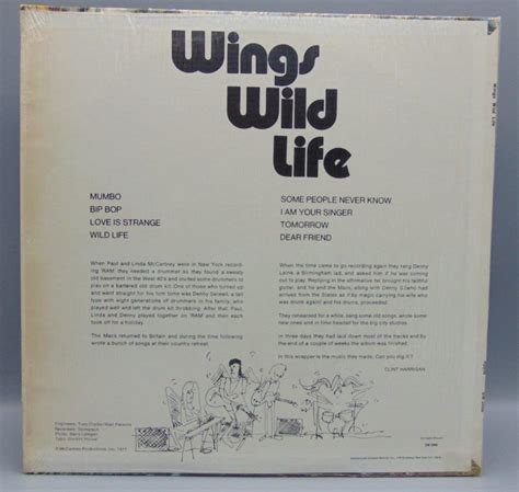Wings And Paul Mccartney Wild Life Record Album Lp Sw 3386 Apple