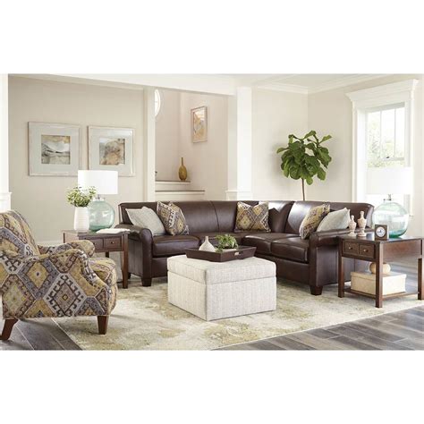 England Angie Leather Sectional Sofas And More