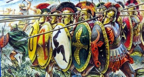 Greek Hoplites Marching Into Battle Ancient War Ancient Greece
