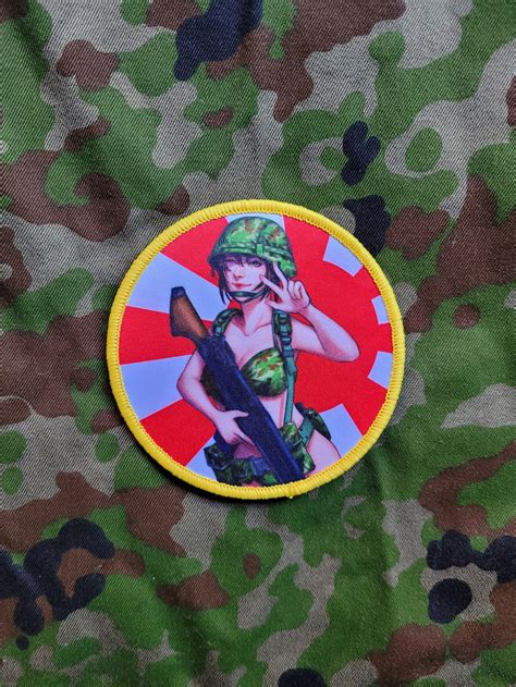 Japanese Self Defense Force Jsdf Pinup Girl Morale Patch Etsy
