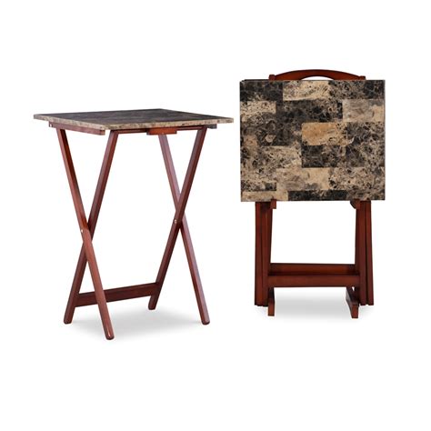 We did not find results for: linon faux marble wood tray table set in brown ...