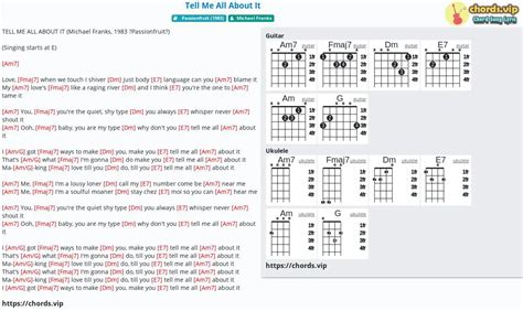 Chord Tell Me All About It Tab Song Lyric Sheet Guitar Ukulele