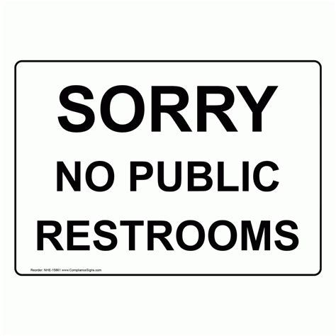 No Public Restroom Sign Free Printable Free Printable Templates