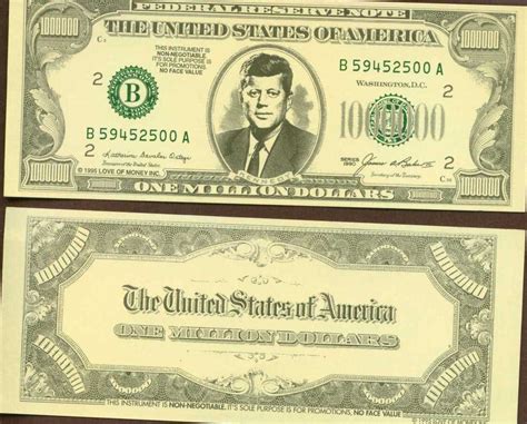 Get an instant $5 signup bonus today. 4 One Million Dollar Bills Kennedy Fun Fake Money ...