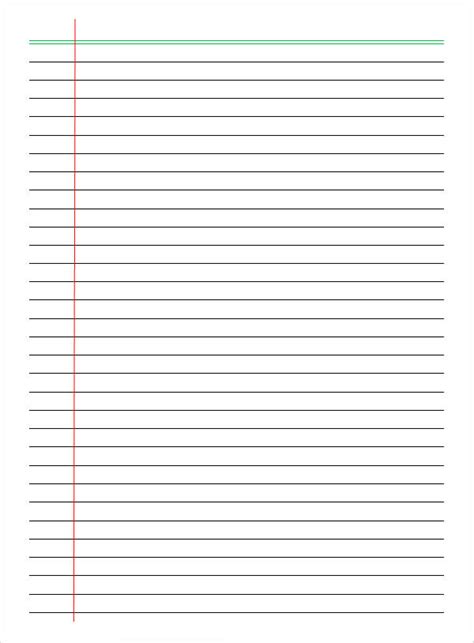 College Ruled Paper Template For Microsoft Word Sintrust