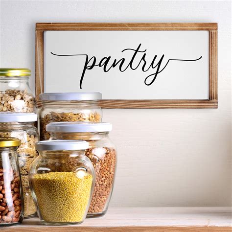 Pantry Signs For Kitchen 8x17 Inch Rustic Pantry Sign Decor Farmhouse