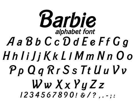 Printable Barbie Font