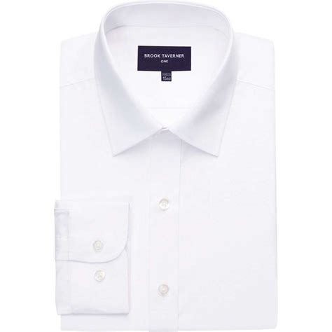 Brook Taverner Vulcan Slim Fit Shirt White Work And Wear Direct