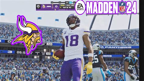 Minnesota Vikings Vs Carolina Panthers Madden Nfl Ps K Gameplay All Madden Youtube