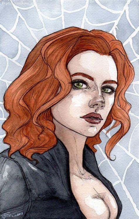 Black Widow By Sternred Illustration Art Drawings Figure Drawing