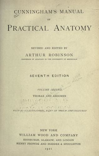 cunningham s manual of practical anatomy by d j cunningham open library