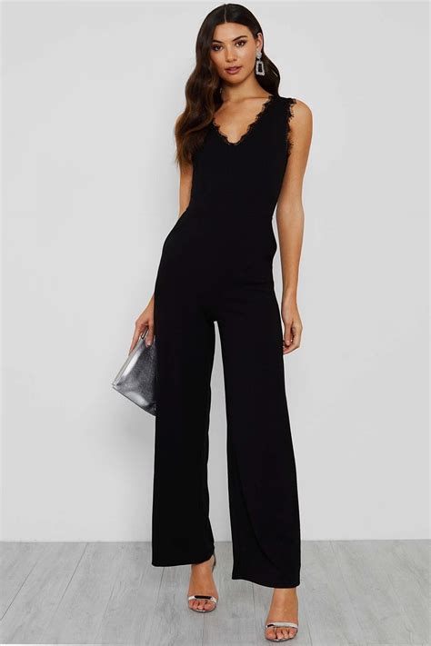 Laila V Neck Lace Wide Leg Jumpsuit New In From Walg London UK