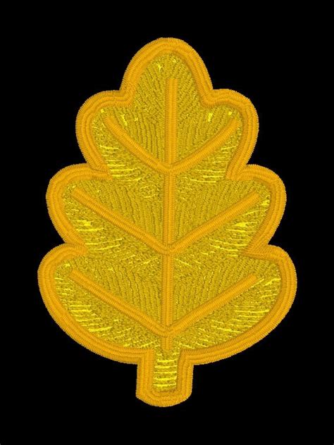 Gold Oak Leaf Embroidery Pattern Etsy