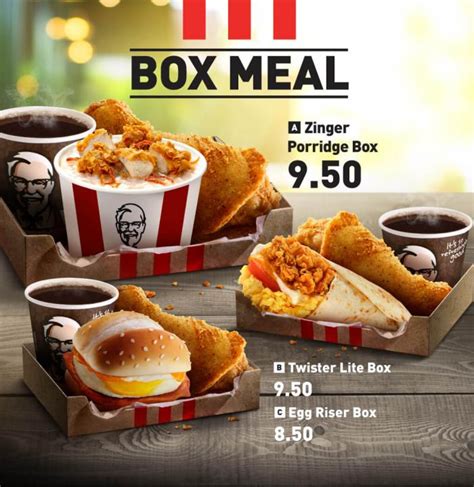 Jalan pjs 11/15 ob2.g.u9, ground floor, orange atrium, sunway pyramid mall, subang jaya 47500 malaysia. KFC Breakfast Box Meal from RM8.50