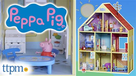 Peppa Pig Peppas Wooden Deluxe Playhouse Youtube