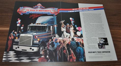1985 Volvo White The Integral Sleeper Truck Brochure Prospekt Auto