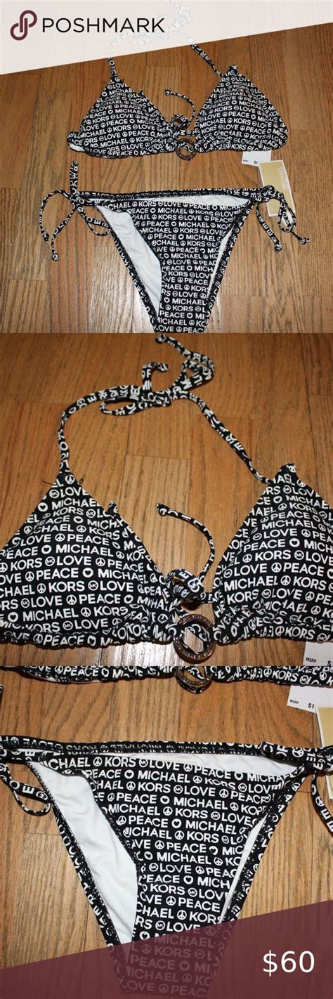 Michael Kors Two Piece Bikini Love Peace S 114 Bikinis Two Piece
