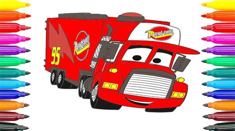 More 100 coloring pages from cartoon. How to Draw Mack Cars 3 Coloring Pages for Kids How To ...