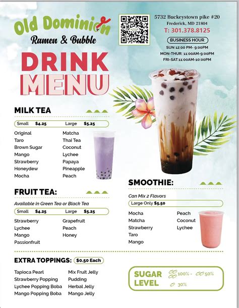 old dominion bubble tea and ramen｜online order｜frederick｜md