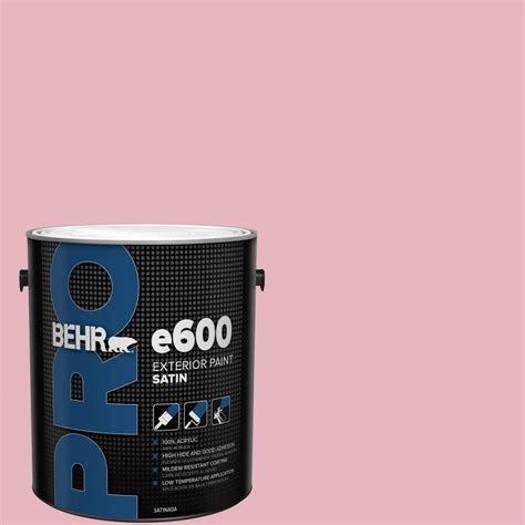 Behr Pro 1 Gal M140 3 Premium Pink Satin Exterior Paint Pr64001 The