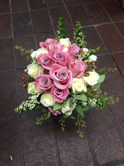 Bridal Bouquet With Lavender And White Roses By Country Florist Paso