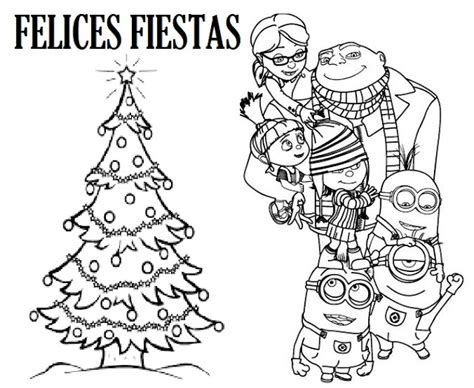Patricienta Y Sus Mikos Minions En Navidad Para Colorear