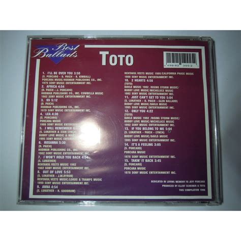 Best Ballads By Toto Cd With Pitouille Ref118076828