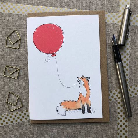 Personalised Fox Birthday Card