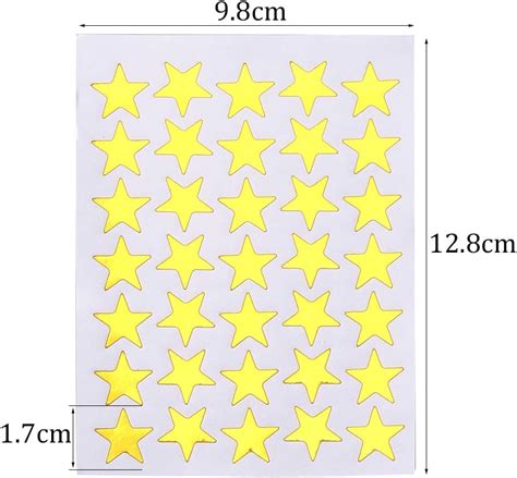 Kuou 3500 Pcs Star Stickers Mini Gold And Silver Star Stickers Self