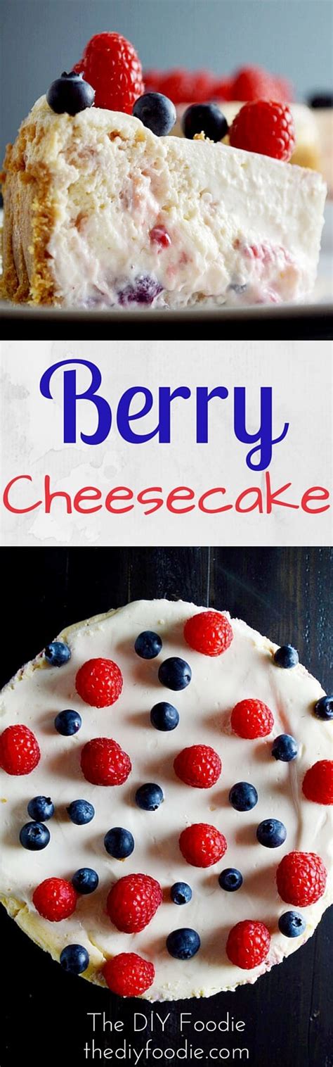 step  step berry cheesecake  diy foodie