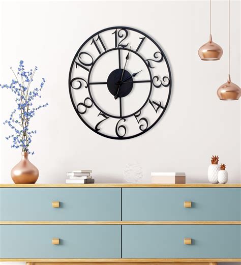 Buy Decorative Numerical Black Metal Novelty Wall Clock At 5 Off By