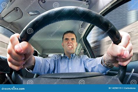 Road Rage Male Stock Image Image Of Driver Gripping 14298119