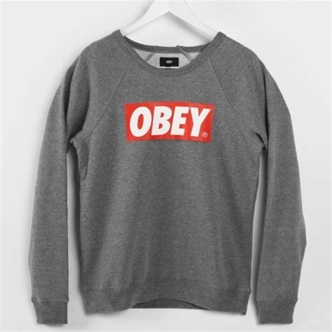 Sweater Grey Obey Wheretoget