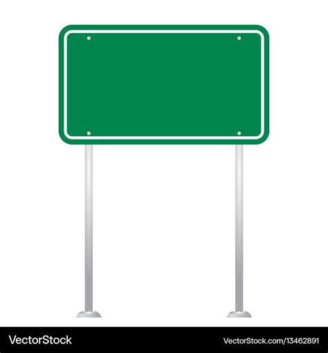 Blank Road Sign Board Royalty Free Vector Image