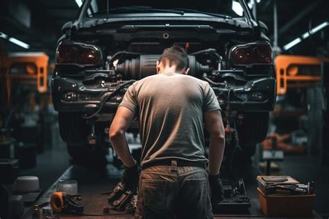 Premium Ai Image Photo Of Car Mechanic Repairing Car Inside Car