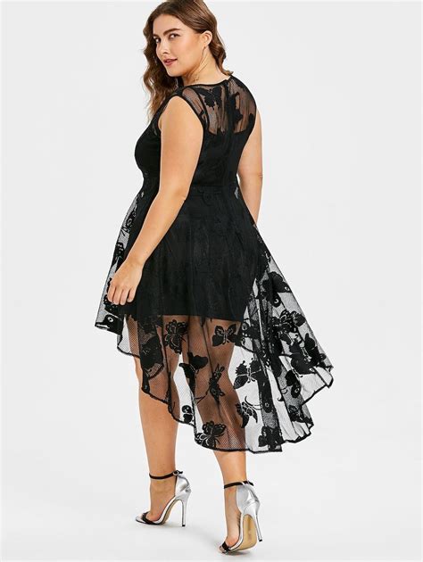 Photo Gallery Plus Size High Low Lace Dress With Cami Tank Dress High Low Lace Dress