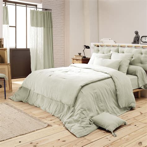 Camera da letto in nero wenge lucido in buono stato. Runner letto garza di cotone (90 x 200 cm) Gaïa Verde acqua - Biancheria da letto - Eminza