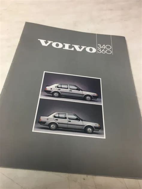 Volvo 1986 340 360 L Dl Gl Gls Glt Gle Catalogue Prospectus Brochure