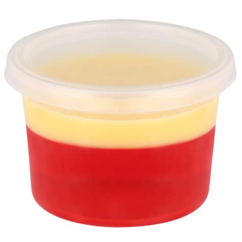 Red Jelly And Custard Desserts Potted Desserts Fresh And Chilled