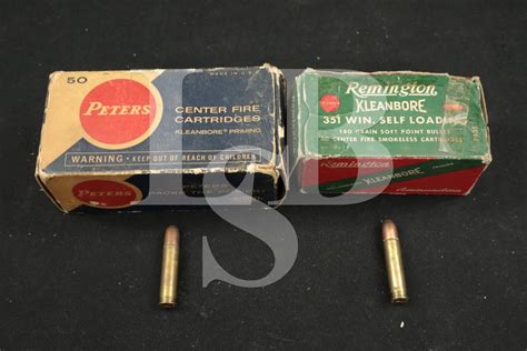 Remington 67x 351 Wsl Vintage Ammunition Peters And Rem 180 Grain Jsp