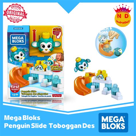 Jual Mega Bloks Peek A Blocks Penguin Dan Panda Slide Dengan Blok