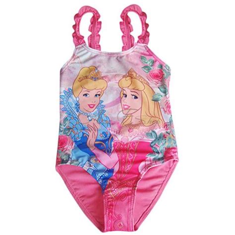 Girl Kid Disney Princess Swimsuit Swimwear Bathing Suit Swimming