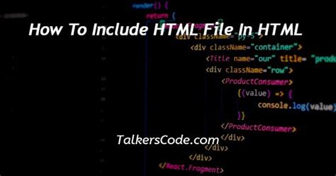 How To Include Html File In Html