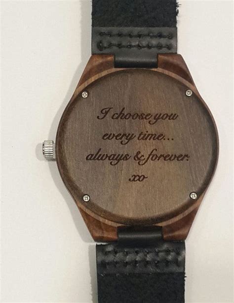 You ought to send a few intimate quotes as well as happy. engraved wooden watch valentines day gift personalized by ...
