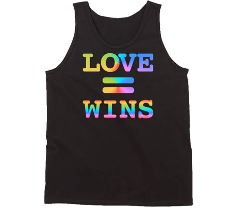 Love Wins Love Equals Wins LGBT Rainbow Support Gay Pride Tank Top
